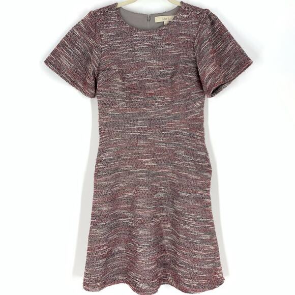 LOFT Dresses & Skirts - Ann Taylor LOFT Women's Size 0 Tweed Dress Pink Black
